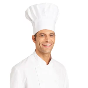 Gorro alto de cocina Leiber 02/540 blanco, con modelo