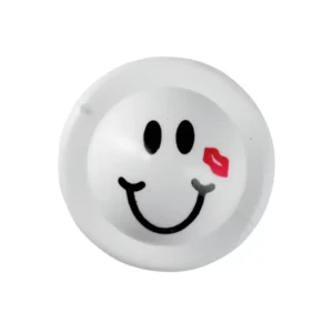 Botón de cocina Leiber 02/570 con diseño Smiley blanco, paquete de 12 unidades