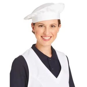 Gorro bajo de cocina Leiber 02/846 blanco, con modelo