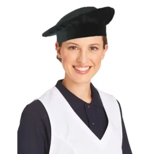 Gorro bajo de cocina Leiber 02/846 negro, con modelo