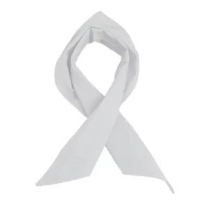 Pañoleta de cabeza Leiber 02/98 blanca, vista frontal