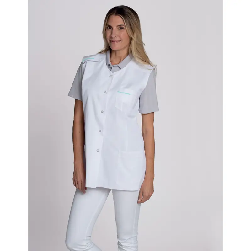 Casaca sin mangas de mujer Leiber 04/2147 1 Casaca sin mangas de mujer Leiber 04/2147 blanco, puesta en modelo, vista frontal