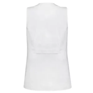 Casaca sin mangas de mujer Leiber 04/2442 blanco, vista posterior de la prenda
