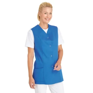 Casaca sin mangas de mujer Leiber 04/2442 azul royal, puesta en modelo, vista frontal