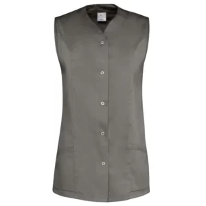 Casaca sin mangas de mujer Leiber 04/2442 gris, vista frontal de la prenda