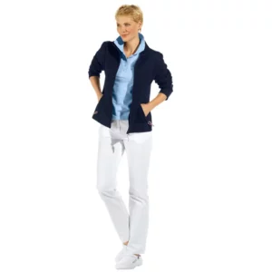 Chaqueta de felpa de mujer Leiber 08/1059 azul marino, puesta en modelo, vista de cuerpo entero