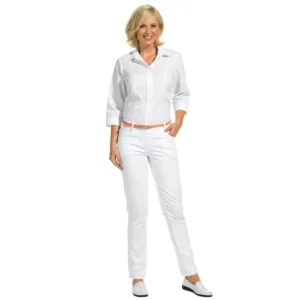 Blusa de mujer Leiber 08/1237 blanco, puesta en modelo, segunda vista
