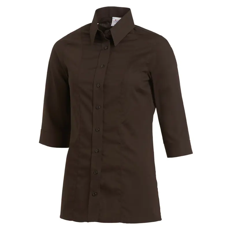 Blusa de mujer Leiber 08/1237 de manga tres cuartos 6 Blusa de mujer Leiber 08/1237 chocolate, vista frontal de la prenda
