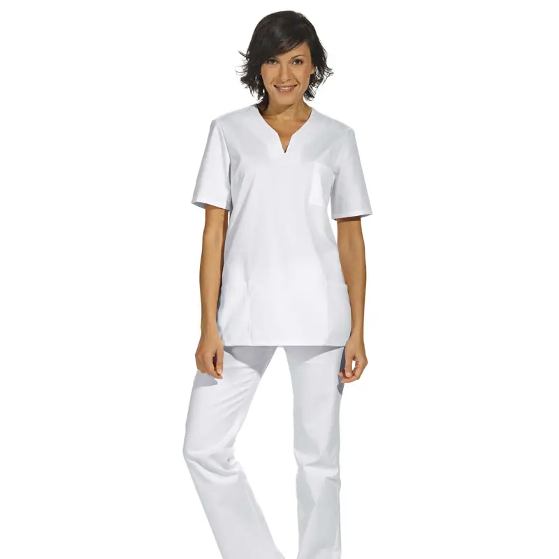 Casaca de mujer Leiber 08/1249 3 Casaca Leiber 08/1249 blanco, vista frontal puesta en modelo