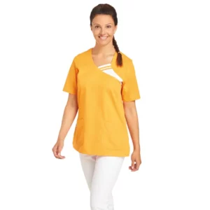 Casaca de mujer Leiber 08/1255 orange sun, vista frontal con modelo
