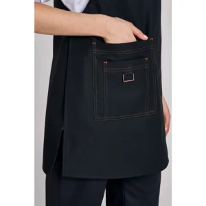 Casulla multibolsillos de mujer Leiber 08/1350 negra, detalle de bolsillo