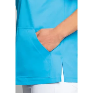 Casaca sanitaria de mujer Leiber 08/1361 turquesa, detalle del bolsillo