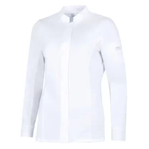 Chaqueta de cocina de mujer Leiber 08/1373 blanca, vista frontal de la prenda