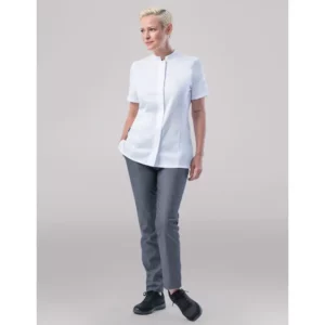 Chaqueta de cocina de mujer Leiber 08/1374 blanco, vista con modelo