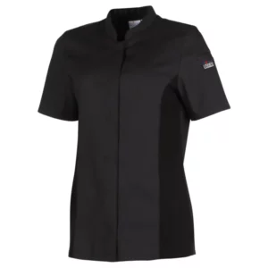 Chaqueta de cocina de mujer Leiber 08/1374 negro, vista frontal sin modelo