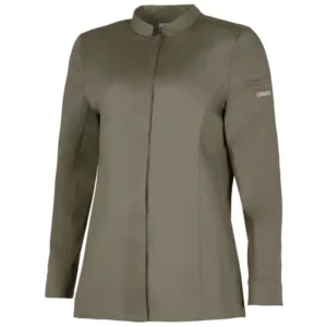 Chaqueta de cocina mujer Leiber BONNIE 08/1375 oliva, frontal de la chaqueta