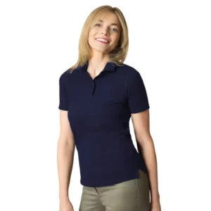 Polo de mujer Leiber 08/1394 marino, vista frontal puesta en modelo