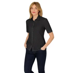 Blusa de mujer Leiber 08/2077 negra, modelo de frente