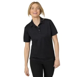 Polo de mujer Leiber 08/2082 negro, modelo de frente