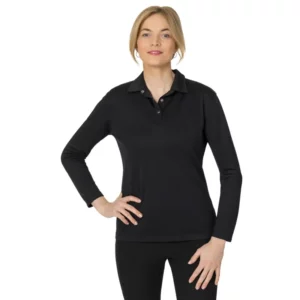 Polo de mujer Leiber 08/2083 negro, modelo de frente