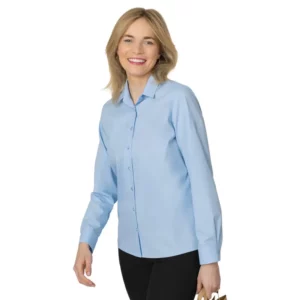 Blusa de mujer Leiber 08/2087 celeste, modelo de frente