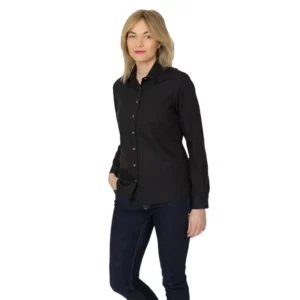 Blusa de mujer Leiber 08/2094 negra, modelo de frente