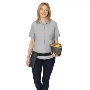 Blusa de mujer Leiber 08/2100 gris de manga corta vista frontal con modelo