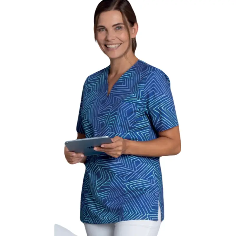 Casaca estampada de mujer Leiber 08/2135 3 Casaca estampada de mujer Leiber 08/2135 azul/menta, puesta en modelo, vista frontal