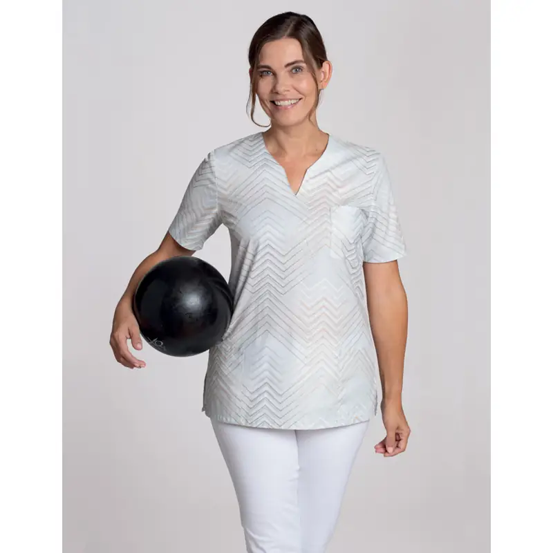 Casaca estampada de mujer Leiber 08/2135 1 Casaca estampada de mujer Leiber 08/2135 gris/bronce, puesta en modelo, vista frontal