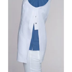 Casulla de mujer Leiber 08/2149 en blanco, detalle del cierre lateral