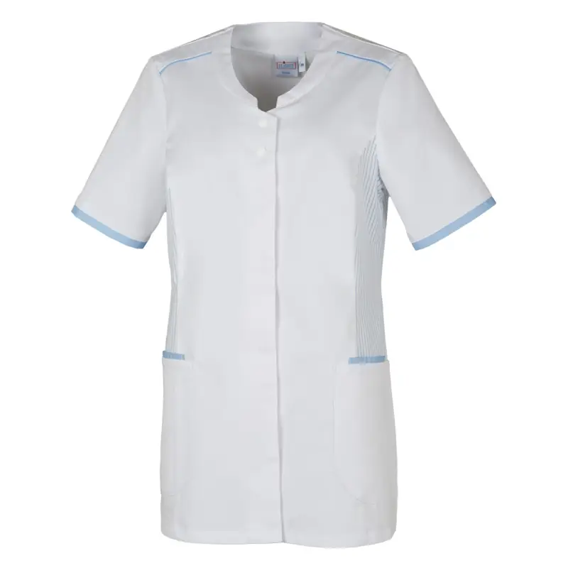 Casaca de mujer Leiber 08/2153 3 Casaca Leiber 08/2153 blanco/azul celeste, vista frontal de la prenda
