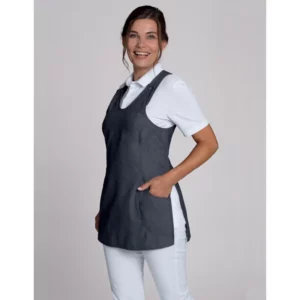 Casulla de mujer Leiber 08/2156 gris jeans, frontal con modelo