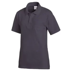 Polo de manga corta Leiber 08/241 en color gris, vista frontal