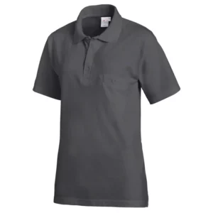 Polo de manga corta Leiber 08/241 en color antracita, vista frontal