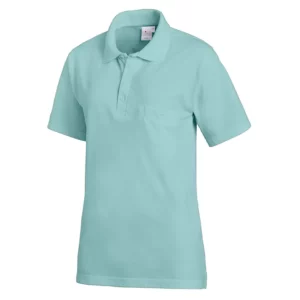 Polo de manga corta Leiber 08/241 en color verde salvia, vista frontal