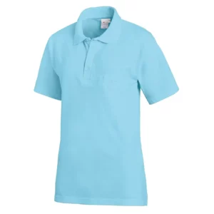Polo de manga corta Leiber 08/241 en color azul océano, vista frontal