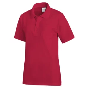 Polo de manga corta Leiber 08/241 en color cereza, vista frontal