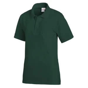 Polo de manga corta Leiber 08/241 en color verde botella, vista frontal