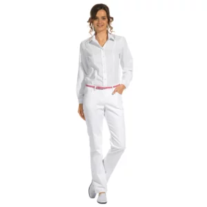 Blusa de mujer Leiber 08/2424 blanco, puesta en modelo, segunda vista