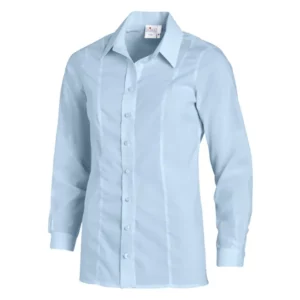 Blusa de mujer Leiber 08/2424 celeste, vista frontal de la prenda