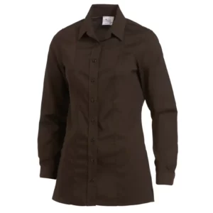 Blusa de mujer Leiber 08/2424 chocolate, vista frontal de la prenda