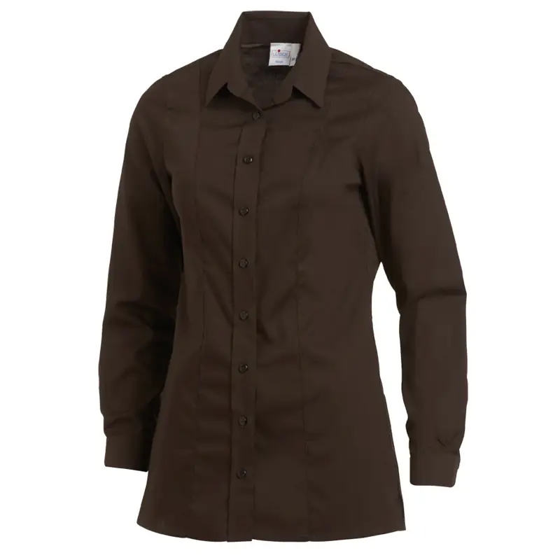 Blusa de mujer Leiber 08/2424 de manga larga 8 Blusa de mujer Leiber 08/2424 chocolate, vista frontal de la prenda