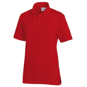 Polo unisex Leiber 08/2515 rojo, vista frontal de la prenda