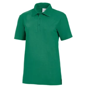 Polo unisex Leiber 08/2515 verde bosque, vista frontal de la prenda