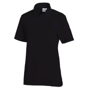 Polo unisex Leiber 08/2515 negro, vista frontal de la prenda
