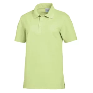 Polo unisex Leiber 08/2515 verde claro, vista frontal de la prenda