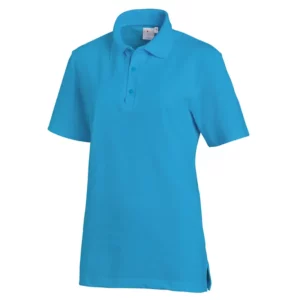 Polo unisex Leiber 08/2515 turquesa, vista frontal de la prenda