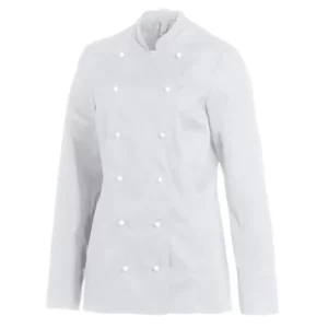 Chaqueta de cocina de mujer Leiber 08/2518 blanco, vista frontal de la prenda
