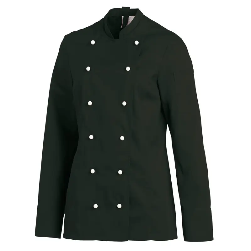 Chaqueta de cocina de mujer Leiber 08/2518 6 Chaqueta de cocina de mujer Leiber 08/2518 negro, vista frontal de la prenda