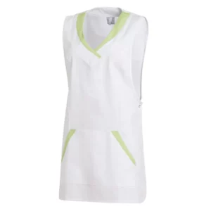 Casulla de trabajo Leiber 08/2526 blanco/verde claro, frontal de la prenda